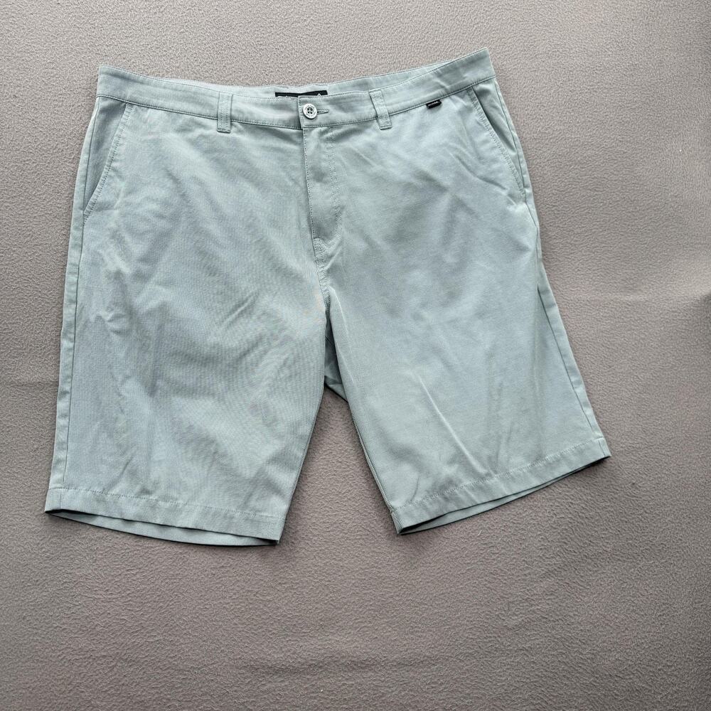 Travis Mathew Shorts Mens 40 Green Chino Stretch Golf 11 Inseam Casual Summer